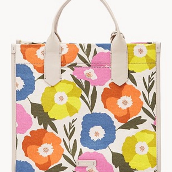 Brand New Fossil Kyler Tote in Light Floral - Picture 5 of 6